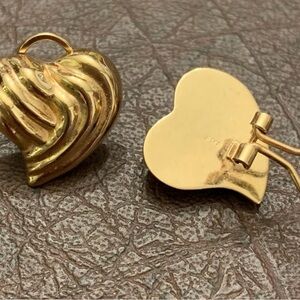 Non-pierced 14k Clip Heart Shape Earrings